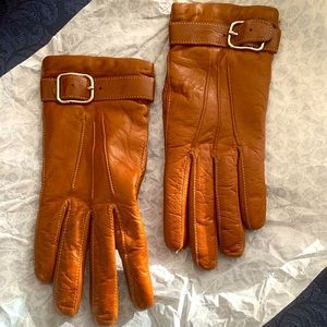 Coach leather gloves
